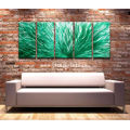 Hot Sale Abstract Green Oil Paintings for Home Decoration